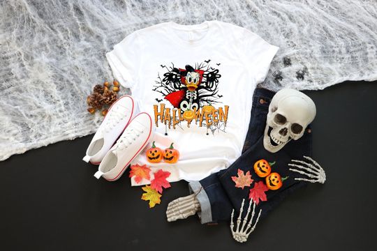 Donald Duck Skeleton T-Shirt, Halloween T-Shirt, Disney T-Shirt, Spooky T-Shirt