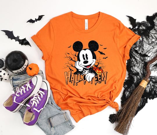 Mickey Skeleton T-Shirt, Halloween T-Shirt, Disney T-Shirt, Spooky T-Shirt