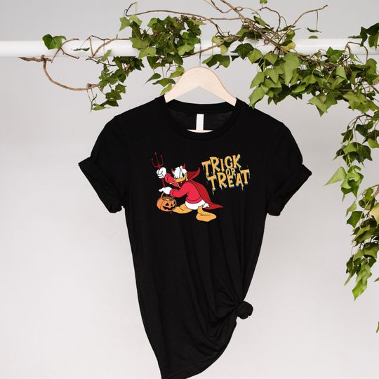 Devil Donald Duck T-Shirt, Halloween T-Shirt, Disney T-Shirt, Spooky T-Shirt