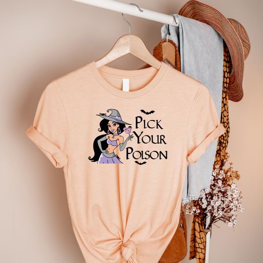 Princess Jasmine Trick Or Treat T-Shirt, Halloween T-Shirt, Disney T-Shirt, Spooky T-Shirt