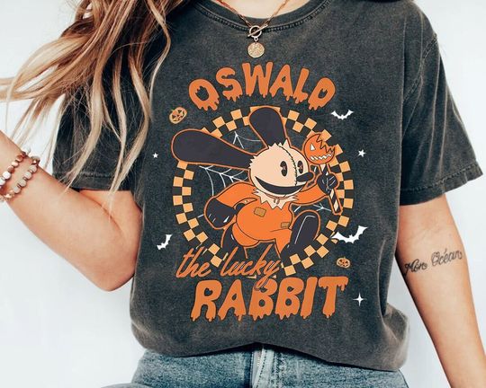 Oswald The Lucky Rabbit T-Shirt, Halloween T-Shirt, Disney T-Shirt, Spooky T-Shirt