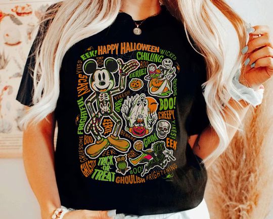 Mickey Skeleton T-Shirt, Halloween T-Shirt, Disney T-Shirt, Spooky T-Shirt