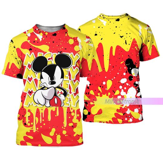 Mickey Shirt, Retro Mickey Shirt, Disney Mickey Shirt, Disney Family 3D Shirt