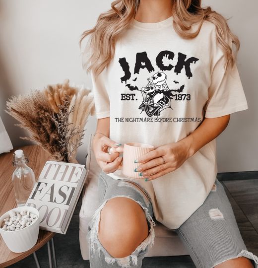The Nightmare Before Christmas Jack Skellington T-Shirt, Halloween T-Shirt, Disney T-Shirt, Spooky T-Shirt