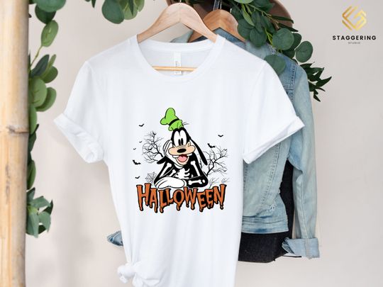 Goofy Skeleton Happy Halloween T-Shirt, Halloween T-Shirt, Disney T-Shirt, Spooky T-Shirt