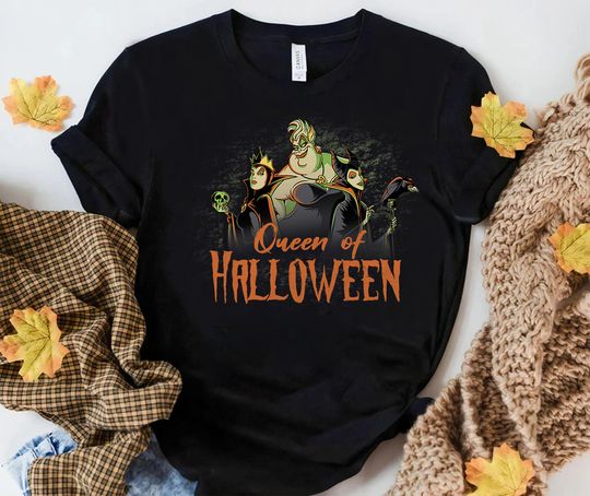 Disney Villains Queen Of Halloween T-Shirt, Halloween T-Shirt, Disney T-Shirt, Spooky T-Shirt