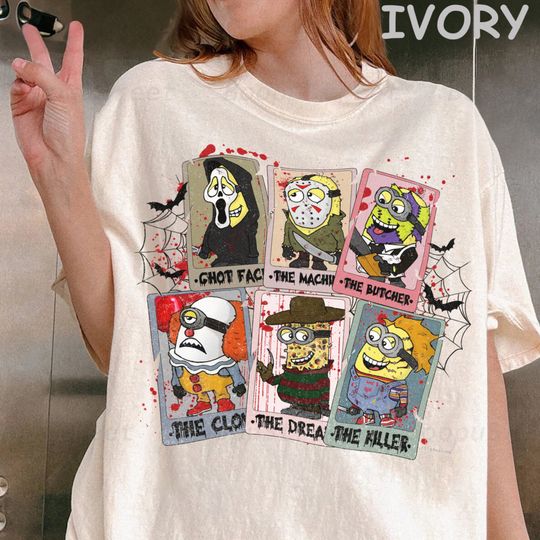 Minion Horror Halloween Shirt, Minion Stuart Kevin Bob Halloween Shirt, Minion Halloween, Disney Halloween