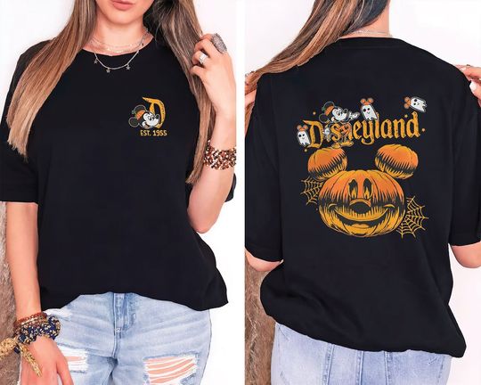 Retro Disneyland Halloween 2 Side Shirt, Disneyworld 2 Side Halloween Shirt