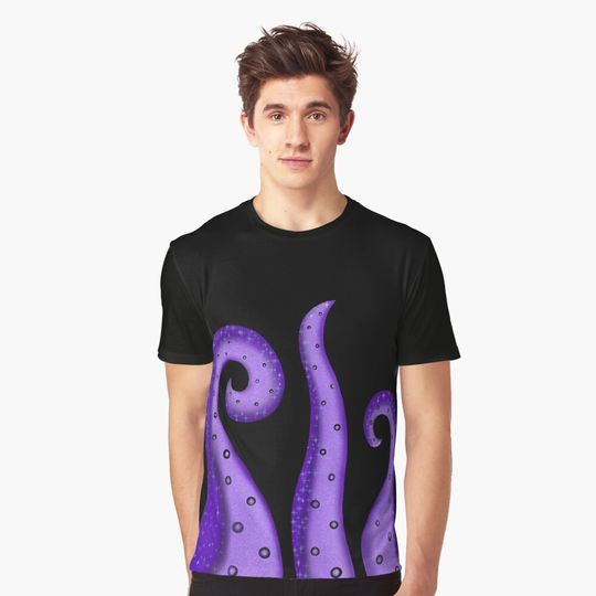 Disney Ursula 3D T-Shirt, Horror Movie 3D T-Shirt, Halloween 3D T-Shirt, All Over Print