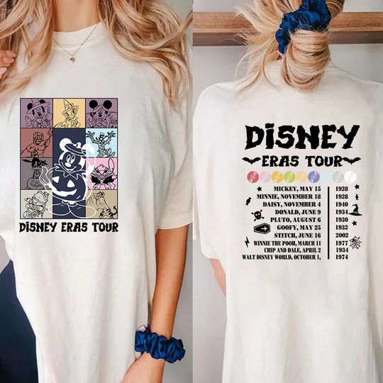 Disney Eras Tour Halloween Shirt, Disneyland Halloween Shirt, Disney Mickey And Friends