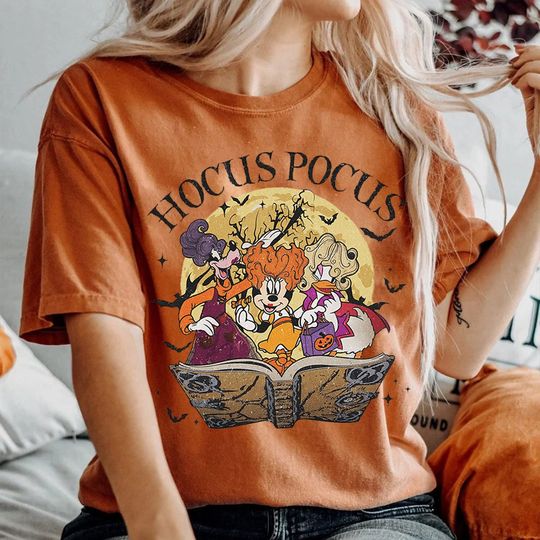 Disney Hocus Pocus Shirt, Minnie Daisy Clarabelle Cosplay Pocus Sanderson Sisters Shirt