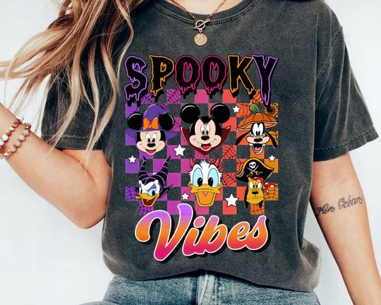 Disney Spooky Season Mickey and Friends Shirt, Mickey Skeleton Halloween Shirt, Disney Halloween Shirt