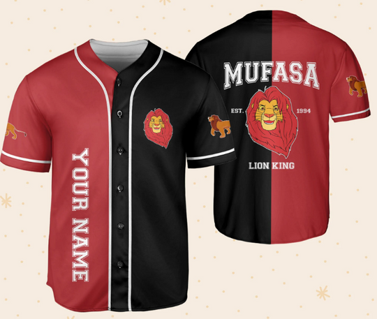 Personalized Disney The Lion King Vintage Mufasa Baseball Jersey