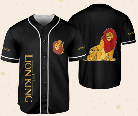 Disney The Lion King Mufase And Simba Baseball Jersey