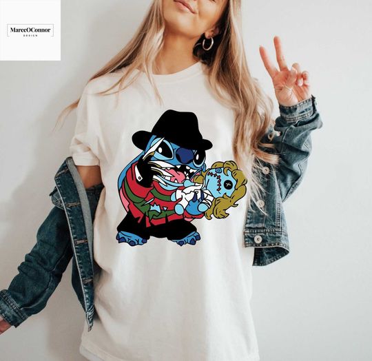 Stitch Freddy Krueger  Shirt, Disney Stitch