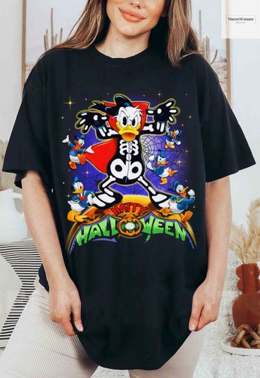Donald Duck Happy Halloween  Shirt, Disney Donald Duck Halloween