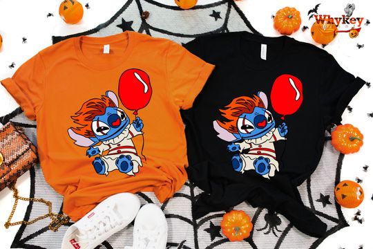 Pennywise Stitch Halloween Shirts, Disney Halloween Shirt
