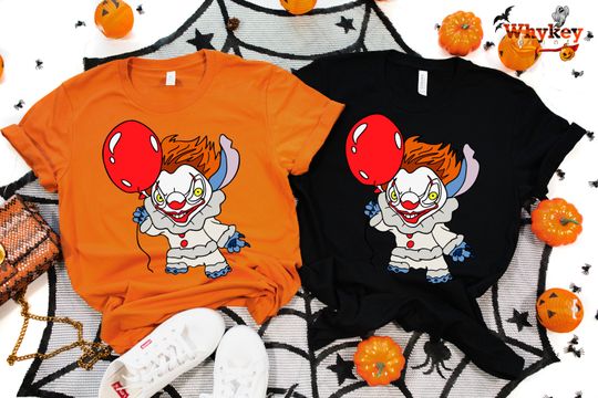 Pennywise Stitch Halloween Shirts, Disney Halloween Shirt