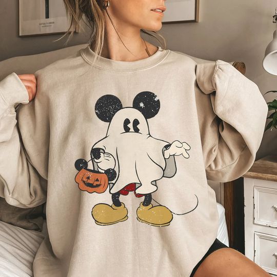 Mickey Ghost Disney Halloween Sweatshirt