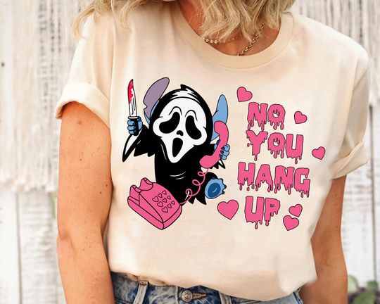 Disney Stitch Scream No You Hang Up Shirt, Stitch Costume Ghost Face shirt