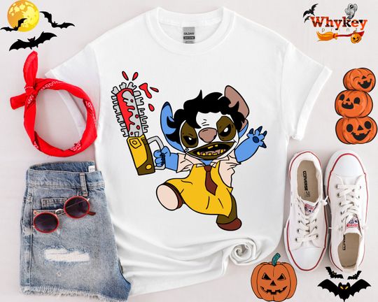 Leatherface Stitch Halloween Shirts, Disney Halloween Shirt