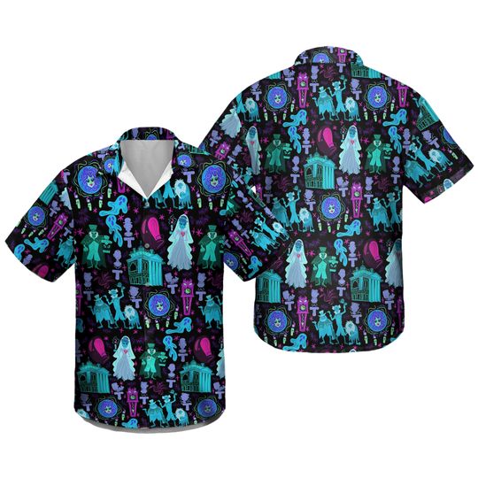 Disney Haunted Mansion Shirt, Disney Hawaiian Shir