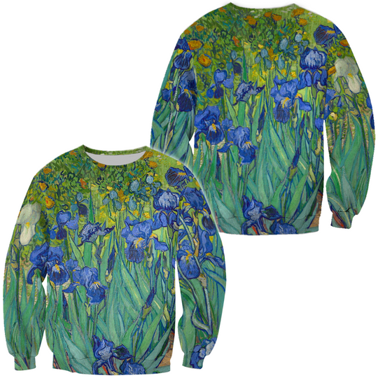 Discover Vincent van Gogh's Irises Sweatshirt