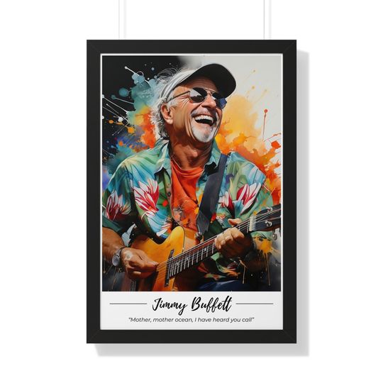Jimmy Buffett Wall Print | Memorial Poster | Parrotheads | RIP Jimmy Buffett