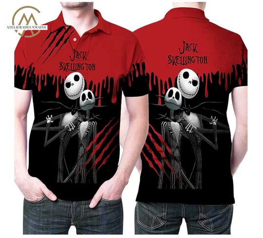 The Nightmare Before Christmas Jack Skellington Polo Shirt, Halloween Polo Shirt