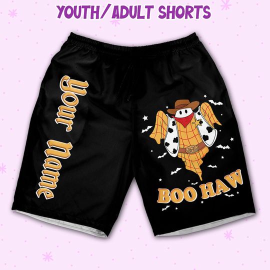 Personalized Halloween Toy Story Boo Haw, Custom Disney Shorts