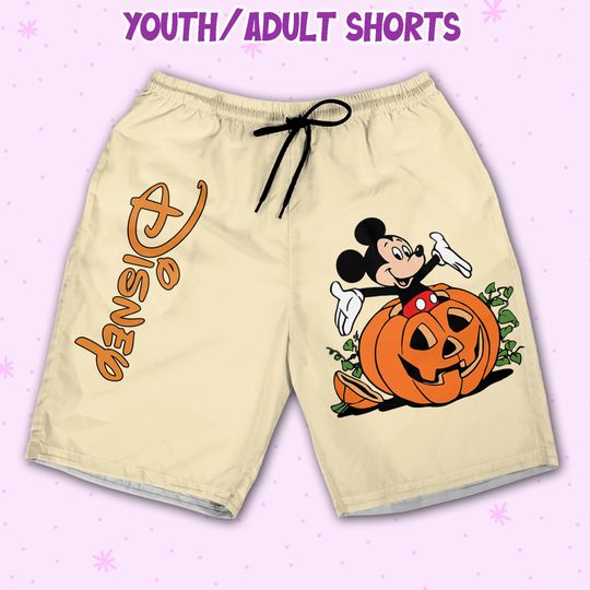 Halloween Disney Mickey Mouse Pumpkin, Disney Shorts