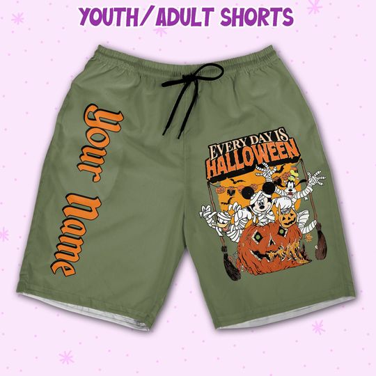 Personalized Halloween Disney Everyday Is Halloween Mickey And Friends Shorts