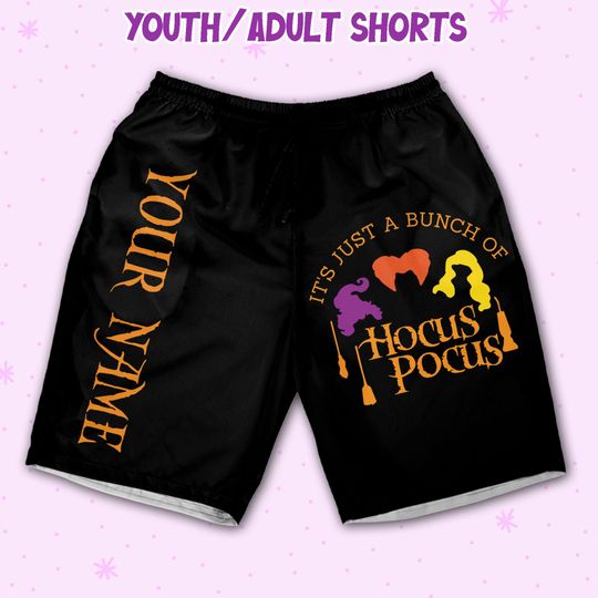 Personalized Halloween Disney Hocus Pocus It's Just A Bunch Of Hocus Pocus Shorts