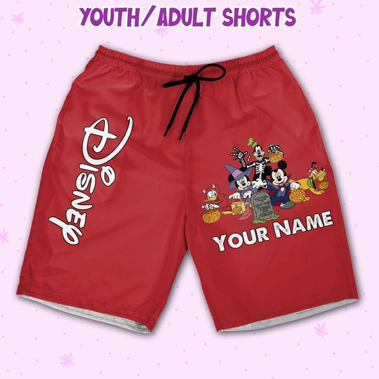 Personalized Halloween Disney Trick Or Treat Cute Mickey And Friends Shorts
