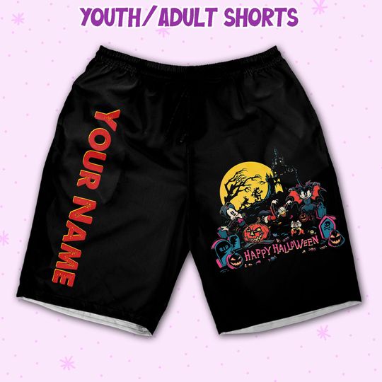 Personalized Halloween Disney Welcome To Halloween Night Shorts