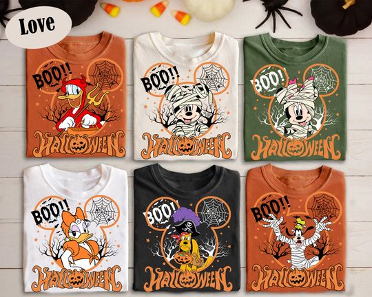 Custom Disney Halloween Mickey Friends Boo Team Shirt