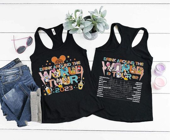 Epcot Tank Top, Disney Epcot World Tour Shirt, Retro Disney Epcot