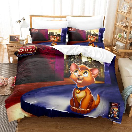 3D Printed Disney Oliver Company Bedding Set