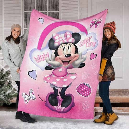 Minnie Mouse Blanket, Minnie Mouse Baby Blanket, Disney Blanket