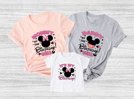 Personalized Disney Family Birthday Girl Shirt, Minnie Mouse Birthday T-Shirt