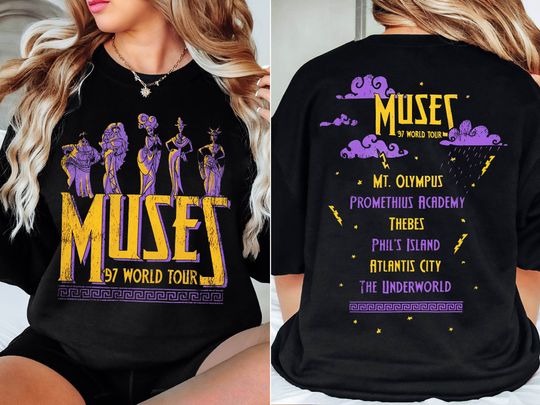 Retro Hercules The Muses 97 World Tour  Shirt, Mt Olympus Underworld Atlantis, Vintage Disney T-shirt, Disney World Disneyland Trip