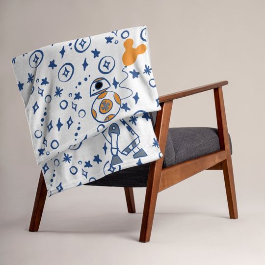 Disney BB8 and R2D2 Throw Blanket