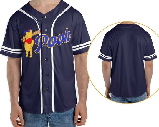 Winnie The Pooh Pooh Bear Piglet Tigger Eeyore Baseball Jersey, Disney Team Matching Sport