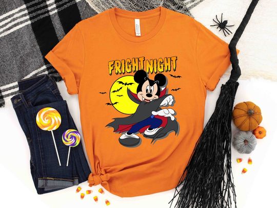 Mickey Fright Night Halloween Shirt, Disney Mickey Horror Halloween Shirt