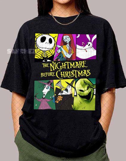 Vintage The Nightmare Before Christmas Shirt, Jack And Sally Shirt,  Shirt, Oogie Boogie Bash, Disney World Shirt