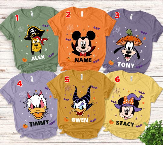 Personalized Mickey & friends Disney Halloween shirt