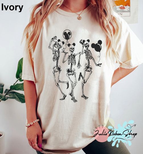 Disney Skeleton  Shirt, Mickey Skeleton Shirt, Disney Halloween Shirt