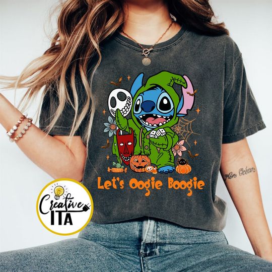 Stitch Let's Oogie Boogie Halloween shirt, Stitch Halloween shirt, Disneyland Halloween party 2023 shirt