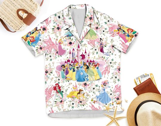 Disney Princess Castle Hawaiian Shirt, Disney Vacation Shirt