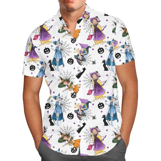 Pretty Princess Witches Halloween Disney Hawaiian Shirt